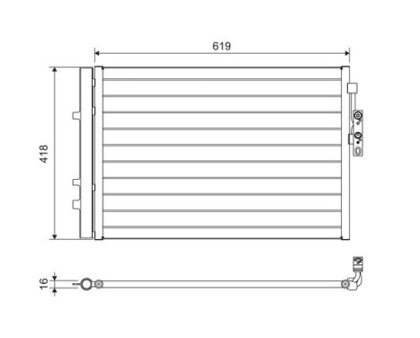 Condenser, air conditioning 814387 Valeo