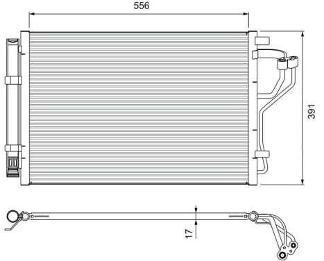 Condenser, air conditioning 814394 Valeo