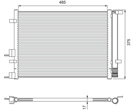 Condenser, air conditioning 814395 Valeo