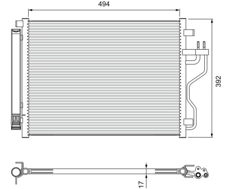 Condenser, air conditioning 814396 Valeo