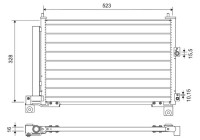 Condenser, air conditioning 814403 Valeo