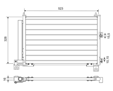 Condenser, air conditioning 814403 Valeo