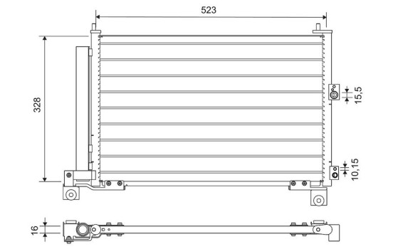 Condenser, air conditioning 814403 Valeo