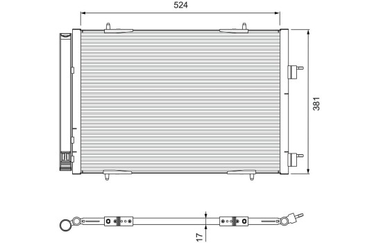Condenser, air conditioning 814406 Valeo