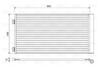 Condenser, air conditioning 814408 Valeo