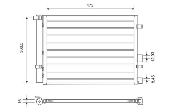 Condenser, air conditioning 814435 Valeo