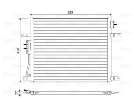 Condenser, air conditioning 814443 Valeo