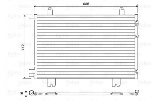 Condenser, air conditioning 814450 Valeo