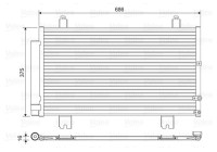 Condenser, air conditioning 814451 Valeo