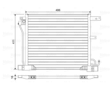 Condenser, air conditioning 814454 Valeo