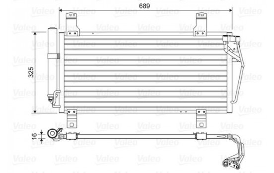 Condenser, air conditioning 814456 Valeo