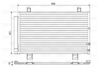 Condenser, air conditioning 814460 Valeo