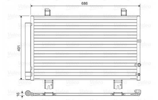Condenser, air conditioning 814460 Valeo