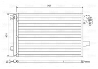 Condenser, air conditioning 814461 Valeo