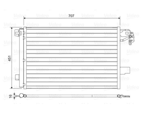 Condenser, air conditioning 814461 Valeo