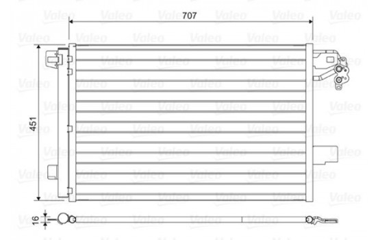 Condenser, air conditioning 814461 Valeo