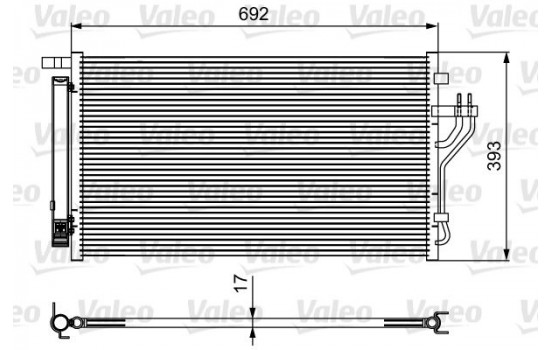 Condenser, air conditioning 814485 Valeo