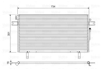 Condenser, air conditioning 814489 Valeo