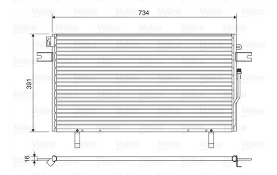Condenser, air conditioning 814489 Valeo
