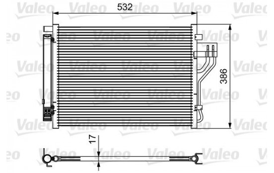 Condenser, air conditioning 814494 Valeo