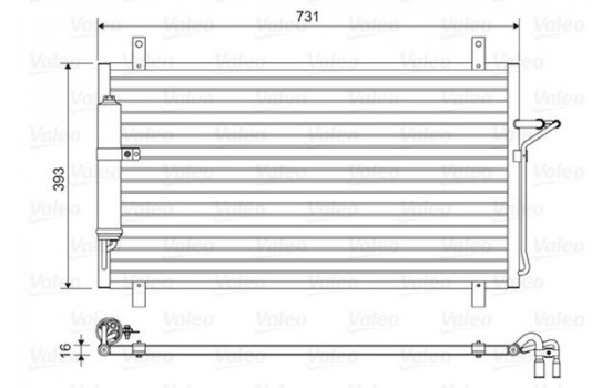 Condenser, air conditioning 814496 Valeo