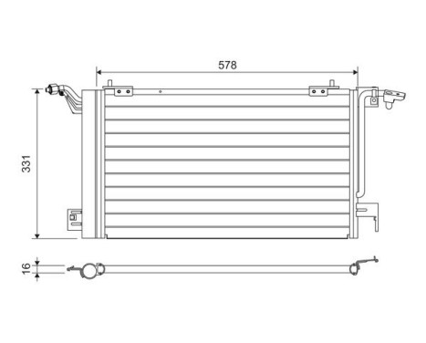 Condenser, air conditioning 817230 Valeo, Image 2