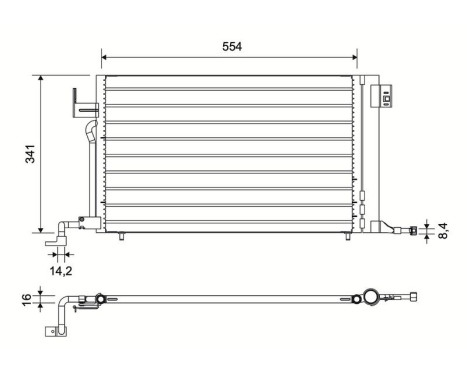 Condenser, air conditioning 817230 Valeo, Image 2