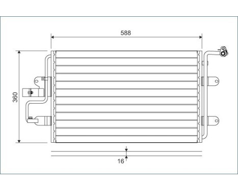 Condenser, air conditioning 817244 Valeo