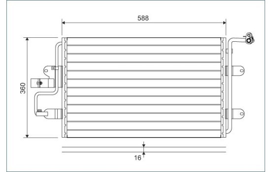 Condenser, air conditioning 817244 Valeo