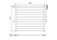 Condenser, air conditioning 817383 Valeo
