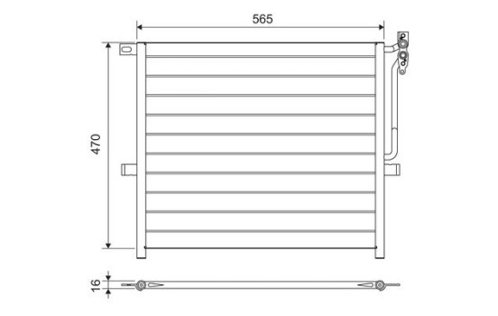 Condenser, air conditioning 817383 Valeo