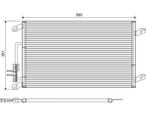 Condenser, air conditioning 817386 Valeo