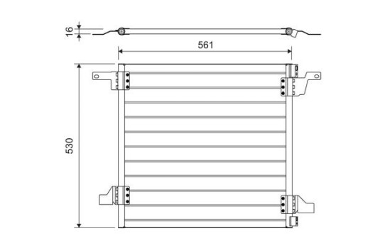 Condenser, air conditioning 817458 Valeo