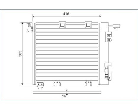 Condenser, air conditioning 817506 Valeo, Image 3