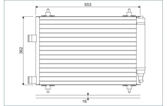 Condenser, air conditioning 817526 Valeo
