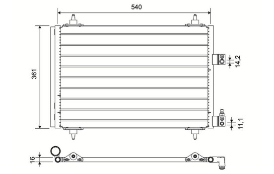 Condenser, air conditioning 817526 Valeo