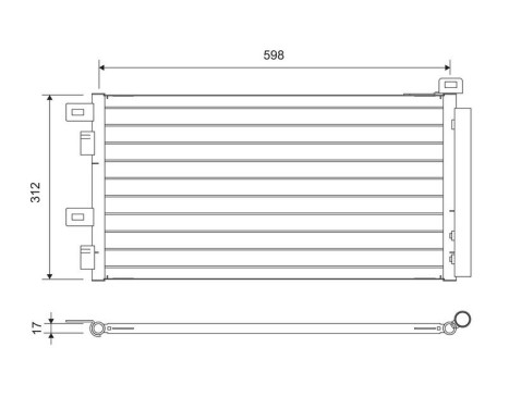 Condenser, air conditioning 817547 Valeo