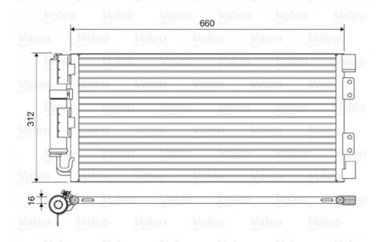 Condenser, air conditioning 817549 Valeo