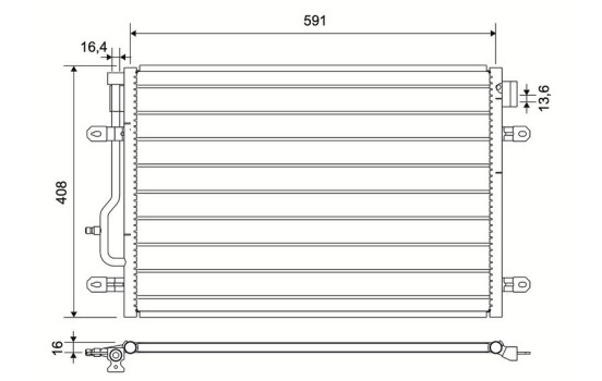 Condenser, air conditioning 817569 Valeo