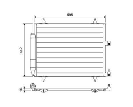 Condenser, air conditioning 817579 Valeo