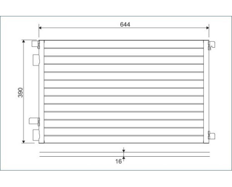 Condenser, air conditioning 817608 Valeo, Image 3