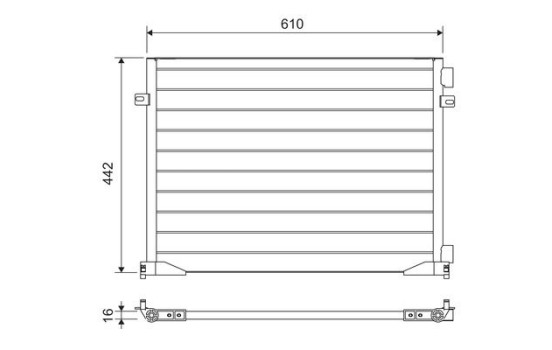 Condenser, air conditioning 817644 Valeo