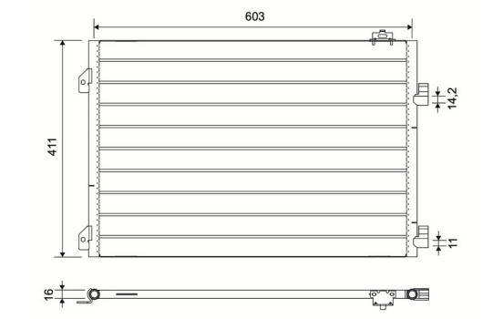 Condenser, air conditioning 817646 Valeo, Image 2
