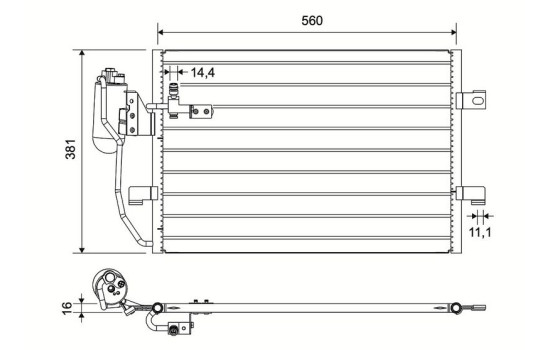 Condenser, air conditioning 817659 Valeo