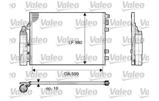 Condenser, air conditioning 817661 Valeo