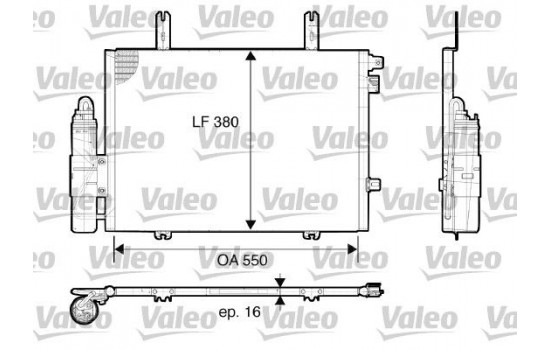 Condenser, air conditioning 817662 Valeo