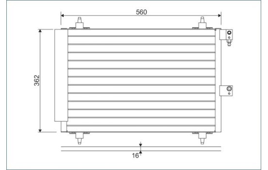 Condenser, air conditioning 817667 Valeo