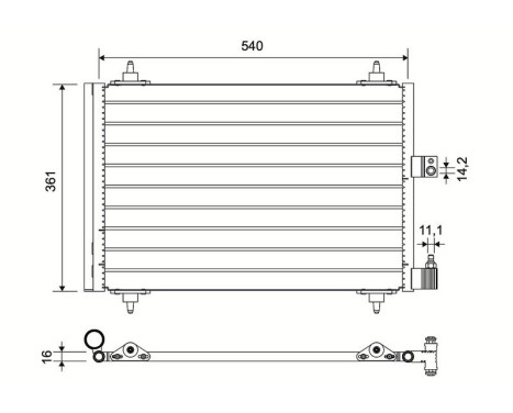 Condenser, air conditioning 817667 Valeo