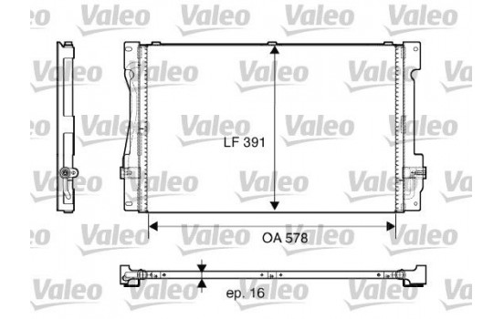 Condenser, air conditioning 817675 Valeo