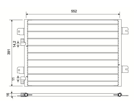Condenser, air conditioning 817701 Valeo, Image 3
